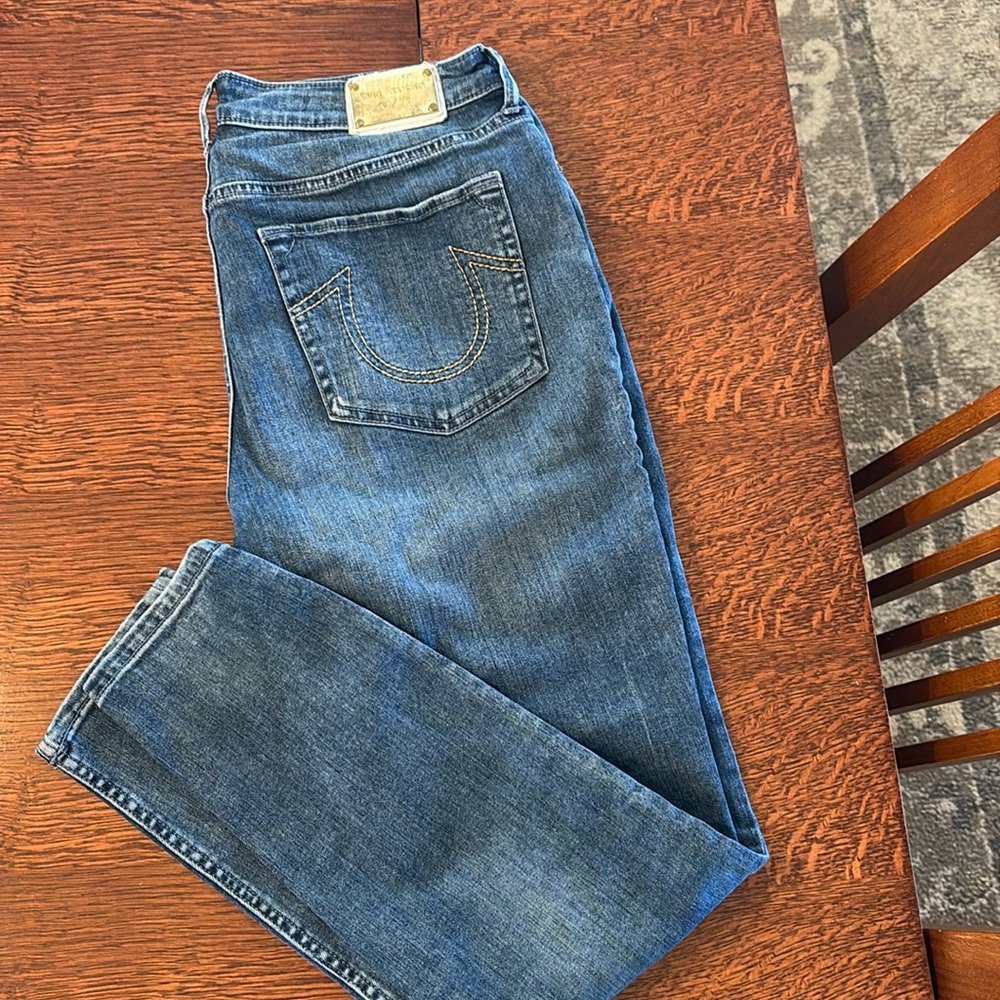 True religion, Manchester United women’s jeans. Excellent condition. Size 33.